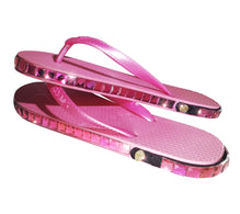 Pink Rhinestone Flip Flops
